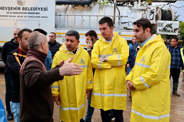 Nevşehir’de ekipler yoğun yağışlarda teyakkuz halindeydi