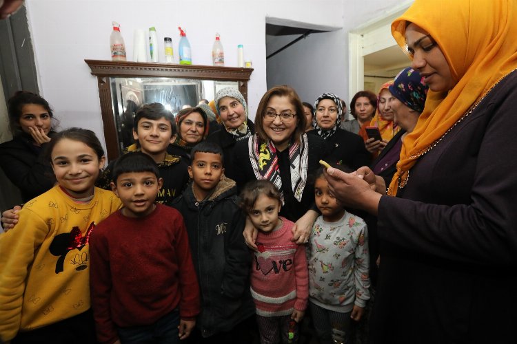 Gaziantep’te Başkan Şahin’den yardım projesinden yararlanan ailelere ziyaret