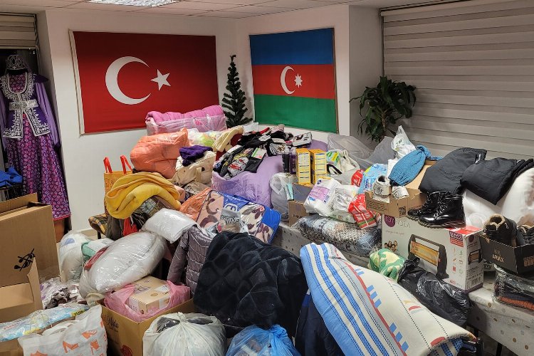 Manisa Azerbaycan Kültür ve Dayanışma Derneği’nden depremzedelere yardım