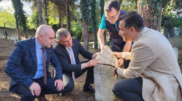 Gölcük’te Osmanlı dönemi mezar taşları onarılıyor